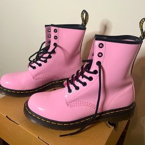 pink Dr. Marten boots